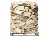 Buchen Premium Brennholz 25cm, rindenfrei auf Palette im Netz, ca. 1,6 srm / 1rm, 500 kg